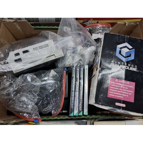 A BOX OF VIDEO GAMES AND CONSOLES, includes a Nintendo GameCube (boxed ...