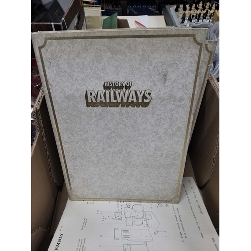 ONE BOX OF MODEL RAILWAY AND STEAM ENGINE RELATED ITEMS to include a ...