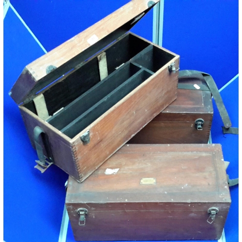 362 - 3 Cambridge instrument co ltd London & Cambridge carry case boxes (possibly military).