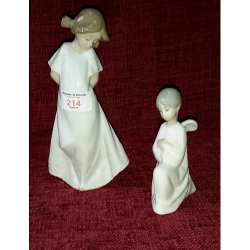 214 - Nao figure, girl & angels, 20cm