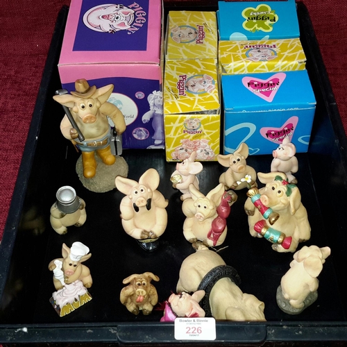 226 - Crate of Piggins figures, some with boxes