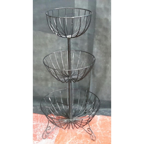 177 - Metal 3 tier plant stand, 110cm