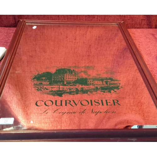 75 - Courvoisier Le Cognac De Napoleon advertising mirror, 84x59cm