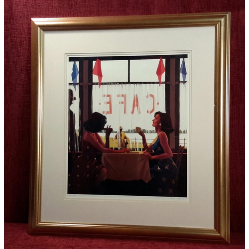 93 - Limited edition Jack Vettriano 'Cafe Days' signed in pencil by Jack Vettriano, 76x68cm