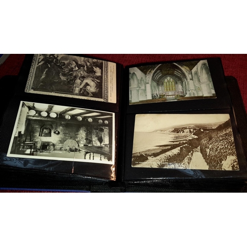 221 - Postcard album full of approximately 200 old postcards