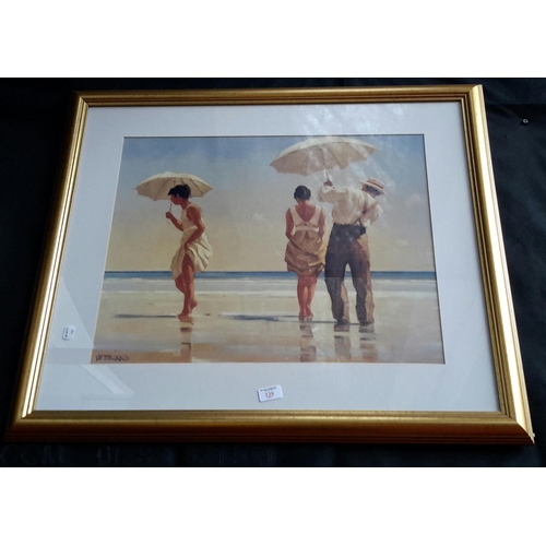 339 - Large Jack Vettriano print in gilt frame