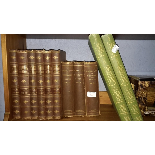 123 - selection of Scottish books & 2 Sir John Punch books