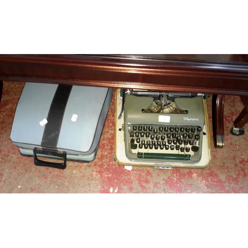 218 - Olympia type writer & 1 other