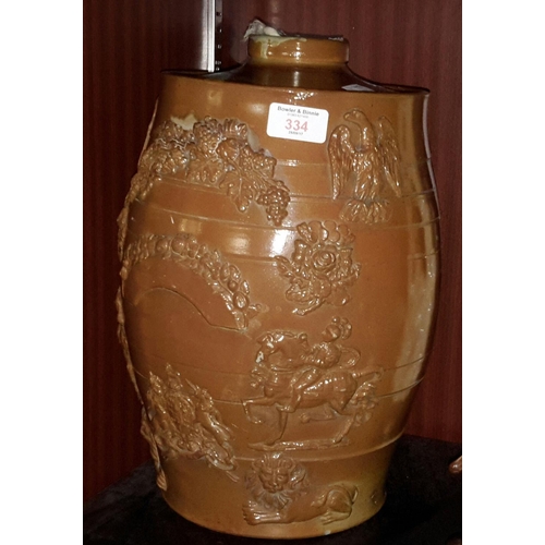 334 - Large Victorian tin glazed urn