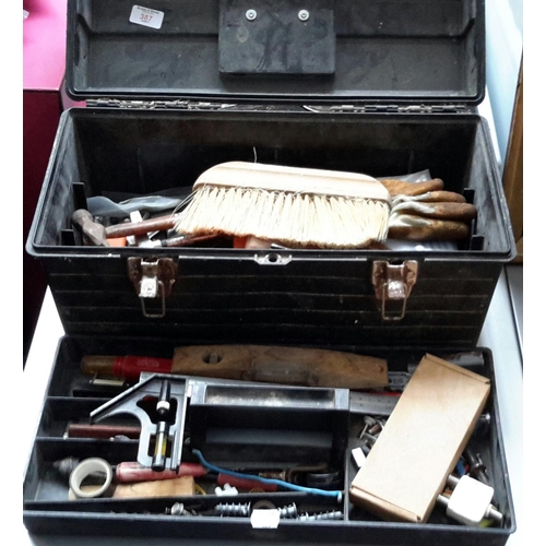 387 - tool box & tools