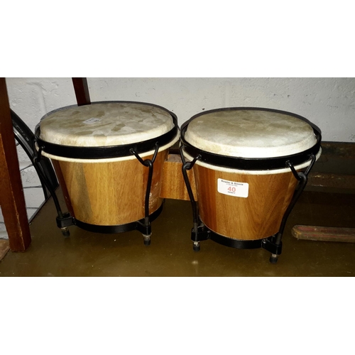 40 - Double bongo drum set