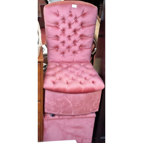 413 - Button back chair & stool