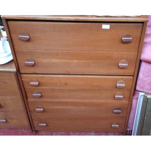 414 - Stag 6 drawer tall dresser