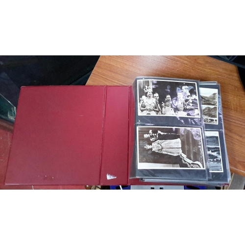 445 - Postcard album with cards