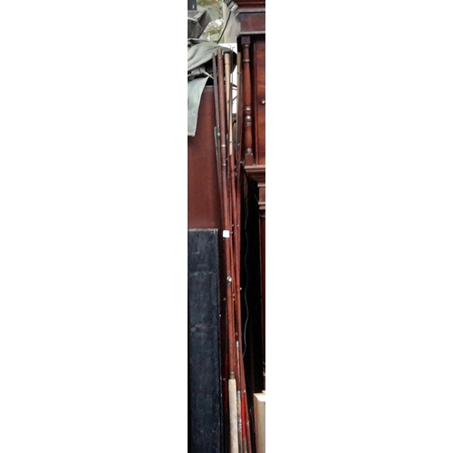 448 - Various Victorian fishing rods