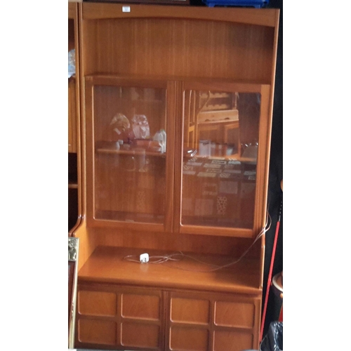 463 - Large McIntosh display cabinet with cupboards