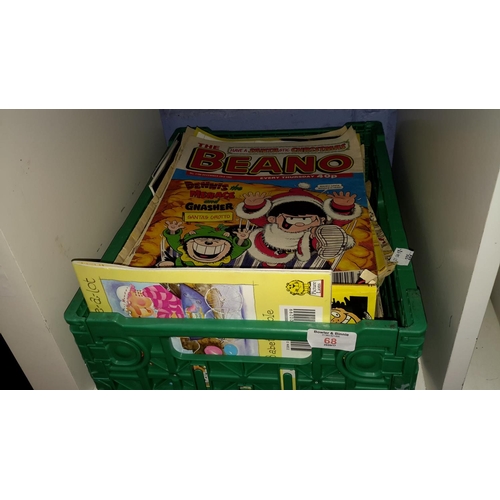 68 - Box of vintage Beano comics