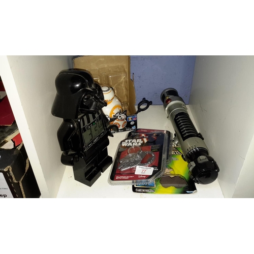 77 - shelf of Star Wars items