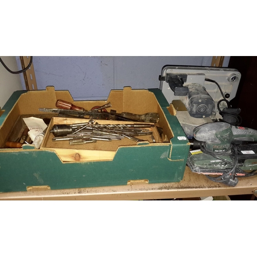 82 - Angle saw, sander & heat gun (not tested)