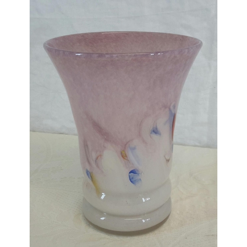 124 - Scottish art glass vase, 18.5cm in height