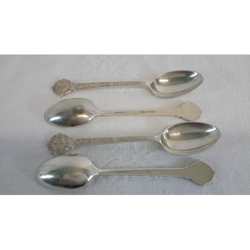 20 - 4 Sheffield silver Celtic design spoons by Cooper Brothers & Sons, dated 1960