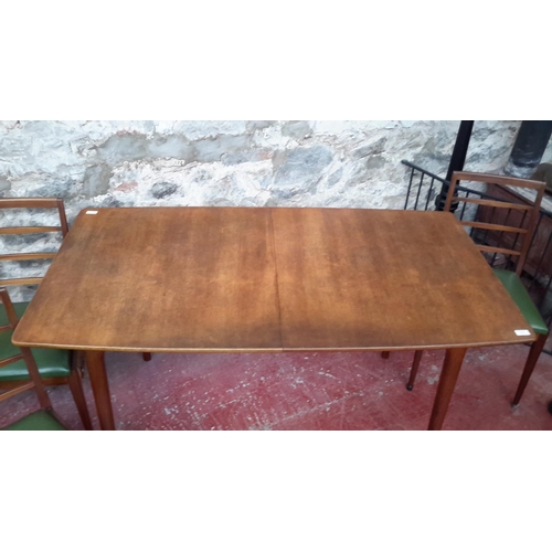 207 - McIntosh solid teak mid century retro extending table & 6 chairs 74x193x84cm (fully extended) 74.147... 