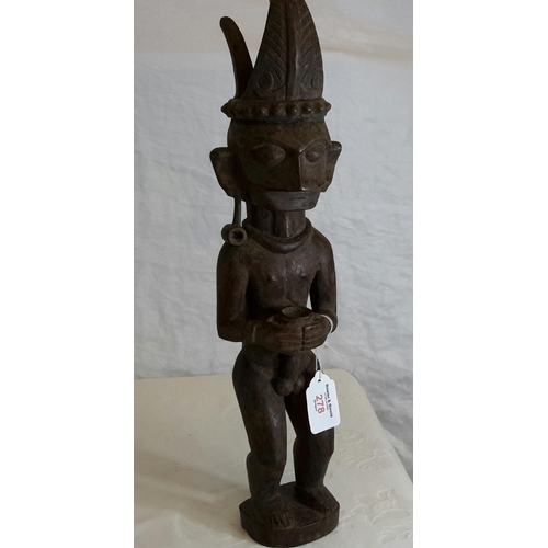 278 - Nias ancestor figurine, Indonesian hand carved, 41cm in height