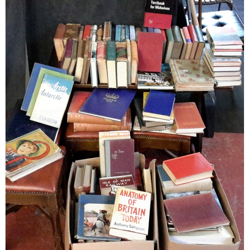 561 - A large collection of books to include train books & Scottish books