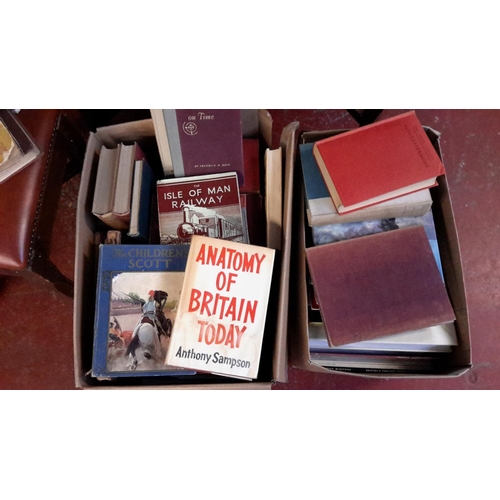 561 - A large collection of books to include train books & Scottish books