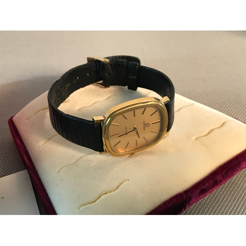 88 - 1980's Omega De Ville watch with certificate booklet and box. Watch is running and working order. Bo... 