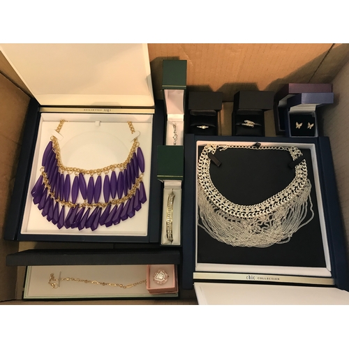 167 - Box full of costume jewellery