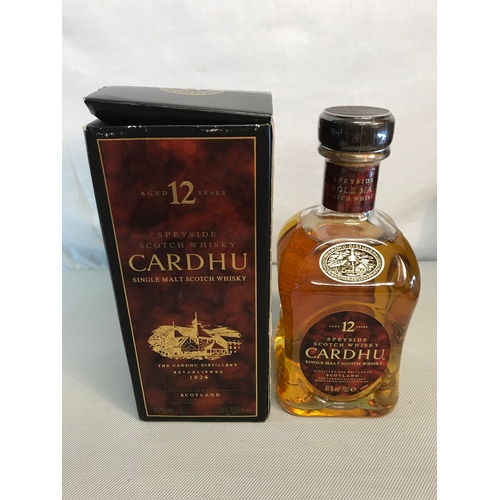 142 - Cardhu aged 12 years Spreyside Scotch Whisky Full, Sealed & Boxed