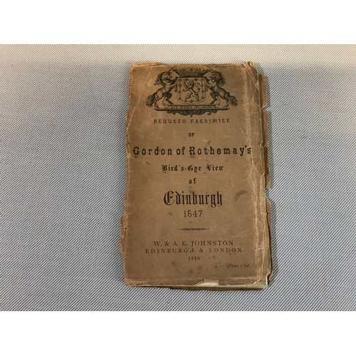 214 - The Early Views & Maps of Edinburgh 1544-1852. Gordon of Rothemay's birds eye view of Edinburgh 1647... 