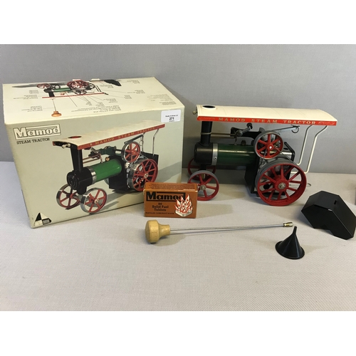 271 - Mamod steam tractor, complete in original box