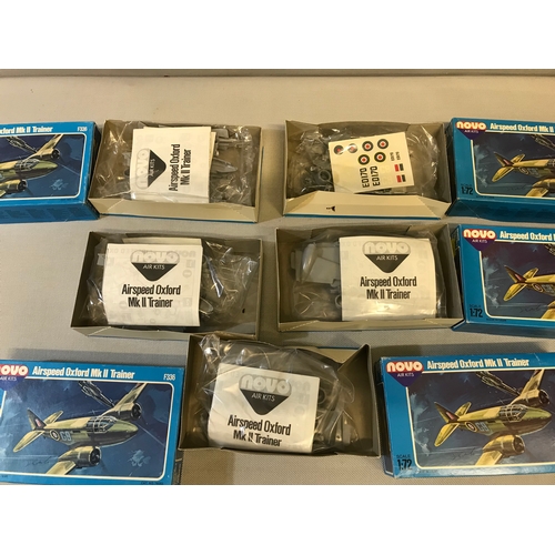 416 - 5 Frog 1:72 scale 1960's military aircraft models. complete and with boxes