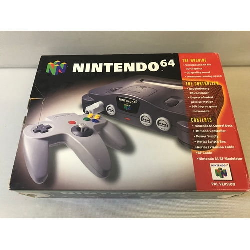 417 - Nintendo 64 console complete with box mint condition.