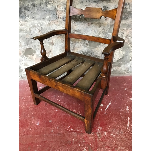 141 - Early Georgian arm chair. Measures 94cm in height