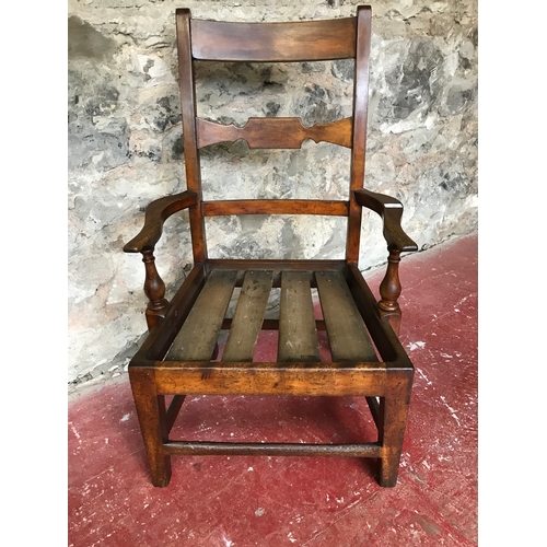 141 - Early Georgian arm chair. Measures 94cm in height