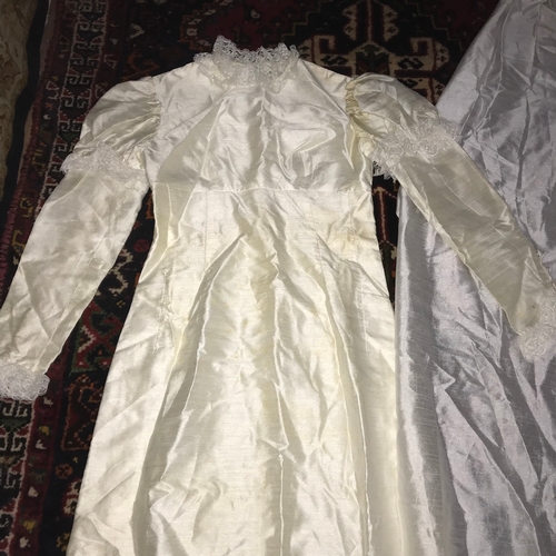 97 - Vintage Deborah Newall London wedding dress with vale. Has Original Jenners Princess Street Edinburg... 