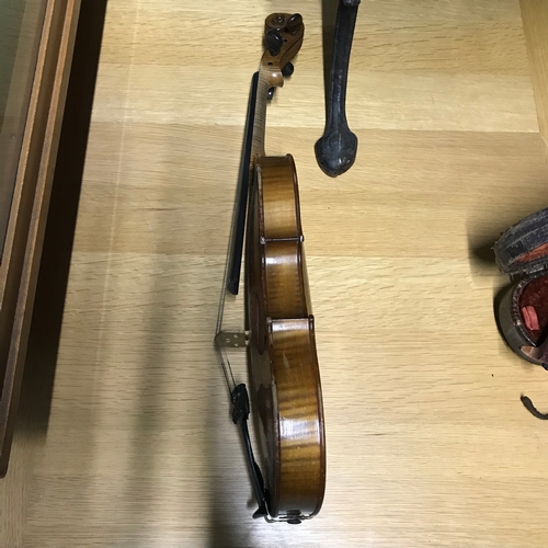 135A - An Antique Violin, two bows and case. Violin is manufactured by The Carrodus Violin Company dated 19... 
