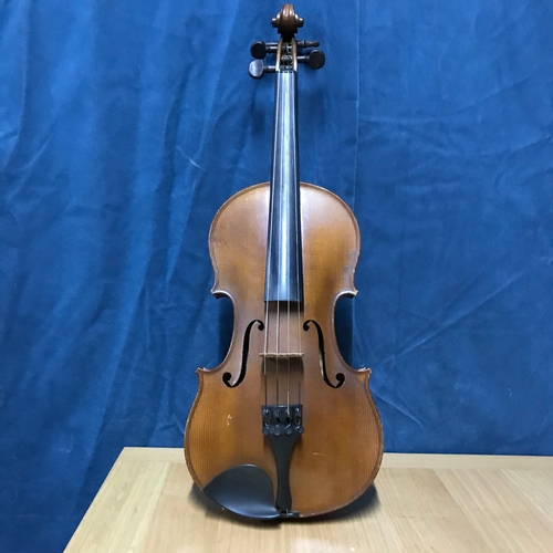 135A - An Antique Violin, two bows and case. Violin is manufactured by The Carrodus Violin Company dated 19... 