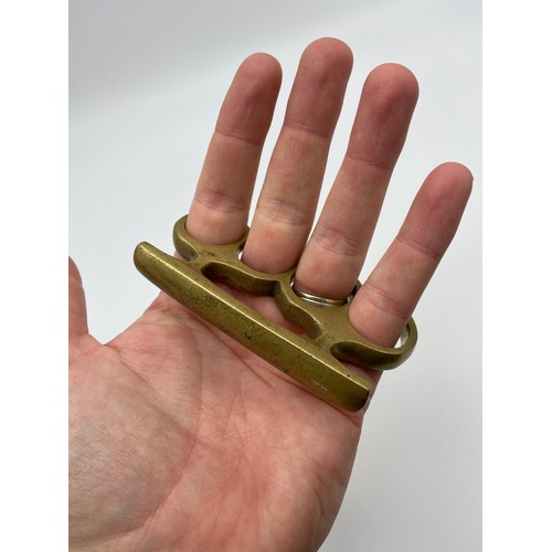 6 - Antique brass Knuckle duster.