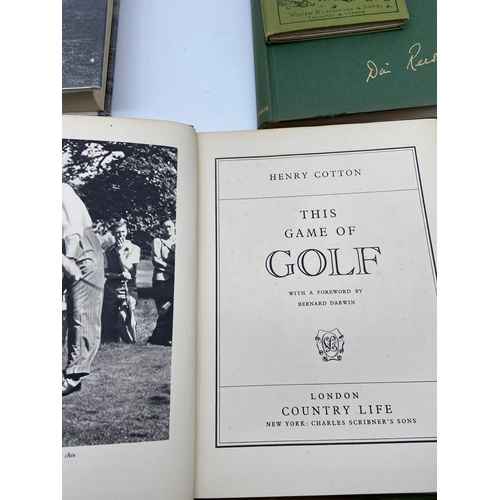 33 - A Lot of 5 various Golfing books which include a 1st edition 'Hints on the game of golf' by Horace G... 