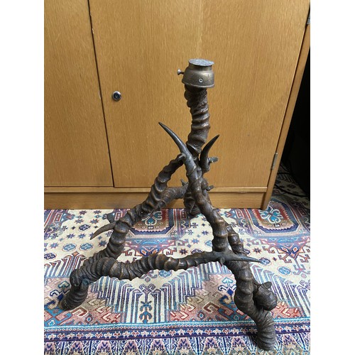 33A - A 19th century antelope horn table base. [50cm height]