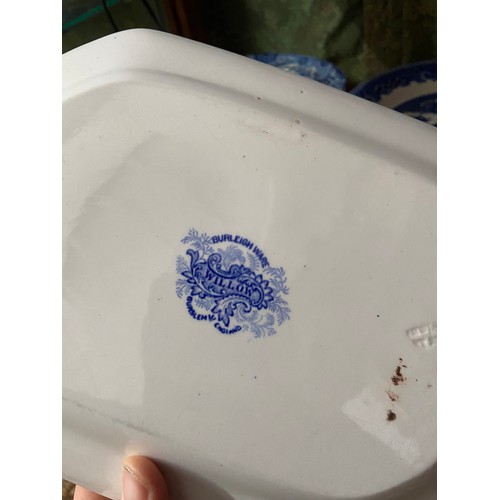 35A - A Quantity of Porcelain blue and white dishes, plates and serving plates. Also includes A Large Roya... 