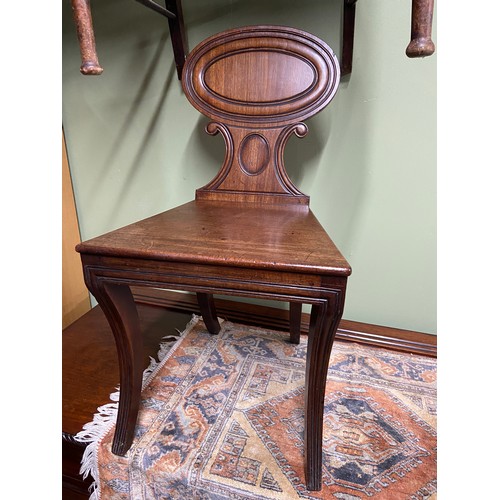 58A - A Victorian Round Back Hallway chair.