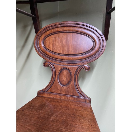 58A - A Victorian Round Back Hallway chair.