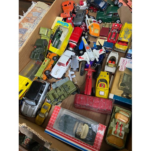 63A - A quantity of mixed play worn models which includes Matchbox, Corgi & Dinky. Includes Kennar Star Wa... 