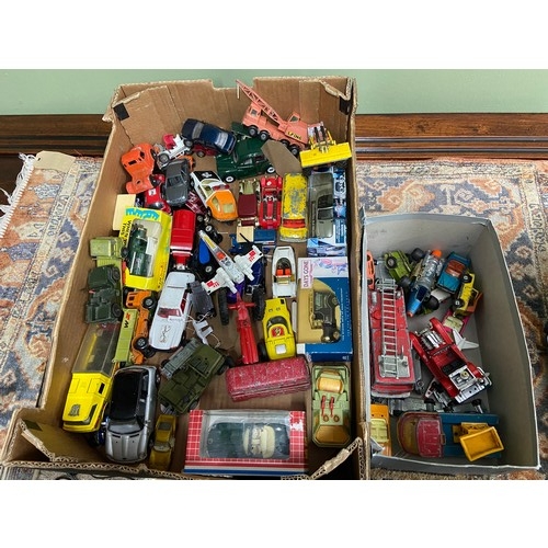 63A - A quantity of mixed play worn models which includes Matchbox, Corgi & Dinky. Includes Kennar Star Wa... 