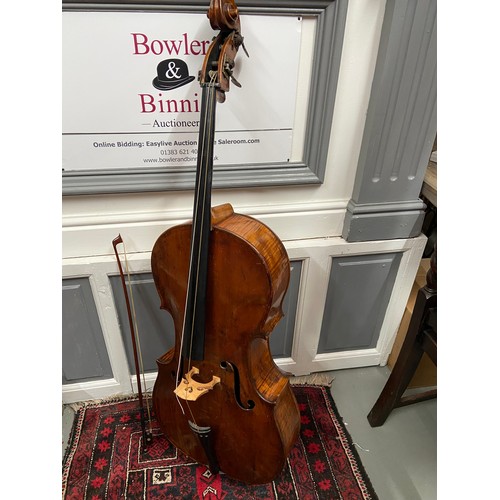 102A - A 19th century Cello with bow. [No Maker]